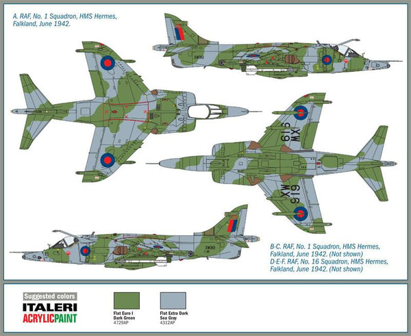 BAe Harrier GR.3, Falklands War, 1/72 Italeri - Ready for Inspection -  Aircraft 