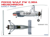 MiniArt 1/35 Focke Wulf FwC30A Heuschrecke (Grasshopper) Early Prod Two-Seater Autogyro Kit