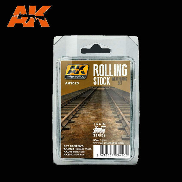 AK Interactive Train Series: Rolling Stock Weathering Paint Set (3