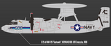 Academy 1/144 E2C VAW113 Black Eagles USN Aircraft Kit
