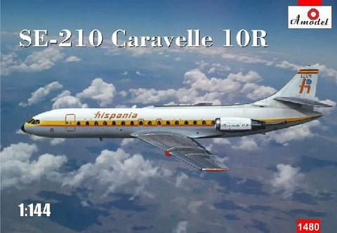 A Model 1/144 SE210 Caravelle 10R Hispania International Commercial Airliner Kit