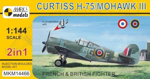Mark I 1/144 Curtiss H75/Mohawk Mk III French/British AF Fighter (2 Kits)