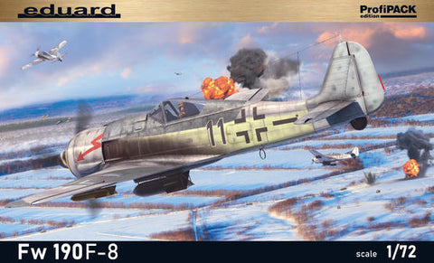 Eduard 1/72 WWII Fw190F8 German Fighter (ProfiPack Plastic Kit)