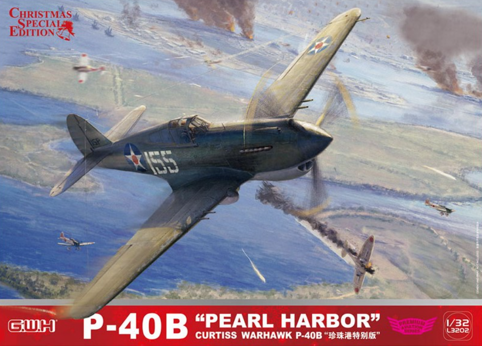 Lion Roar 1/32 Curtiss Warhawk P40B USAAF Pearl Harbor 1941 Fighter Kit