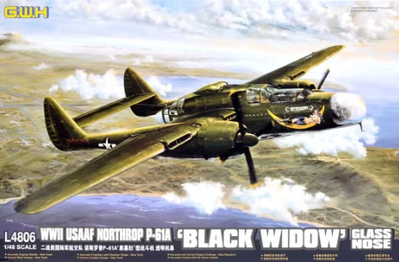 Lion Roar 1/48 WWII USAAF P61A Black Widow Glass Nose Aircraft Kit