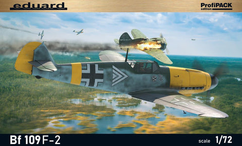 Eduard 1/72 WWII Bf109F2 German Fighter (Profi-Pack Plastic Kit)