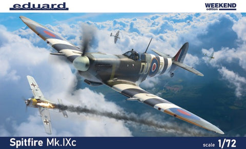 Eduard 1/72 WWII Spitfire Mk IXc British Fighter (Wkd Edition Plastic Kit)