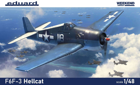 Eduard 1/48 F6F3 Hellcat USN Fighter (Wkd Edition Plastic Kit)