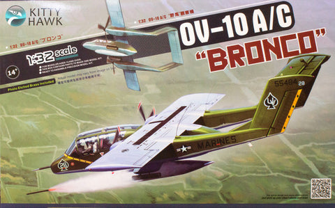 Kitty Hawk 1/32 OV10A/C Bronco 2-Seater Turboprop Light Attack Aircraft Kit