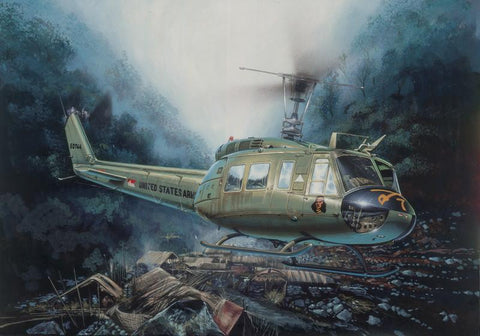 Italeri 1/48 UH1D Iroquois Helicopter Kit