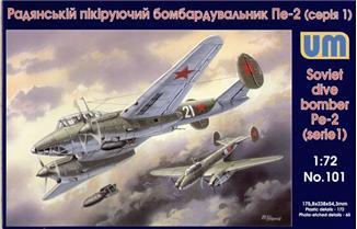 Unimodel Aircraft 1/72 Pe2 Early Soviet Dive Bomber Kit