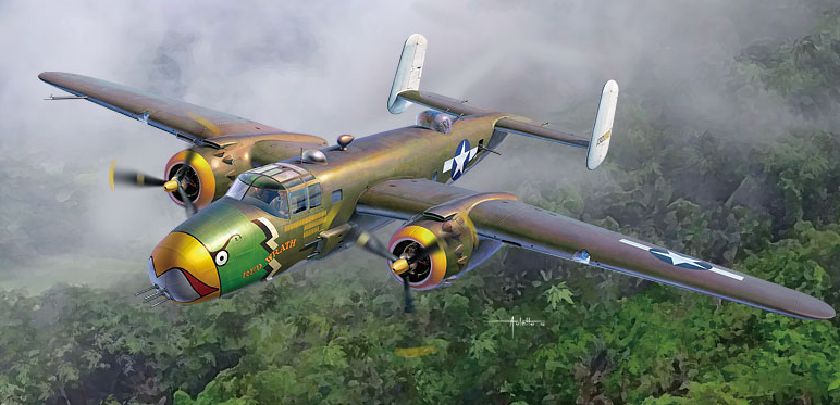 Academy 1/48 USAAF B25D Pacific Theatre Bomber Kit