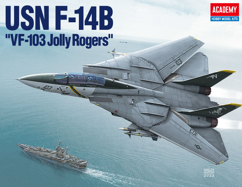 Academy 1/72 F14B VF103 Jolly Rogers USN Fighter Kit