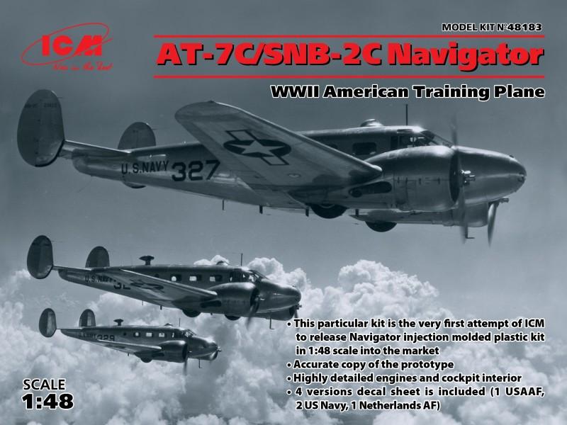 ICM Aircraft 1/48 WWII AT7C/SNB2C Navigator American Training Aircraft Kit