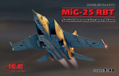 ICM Aircraft 1/48 MiG25 RBT Soviet Recon Aircraft Kit