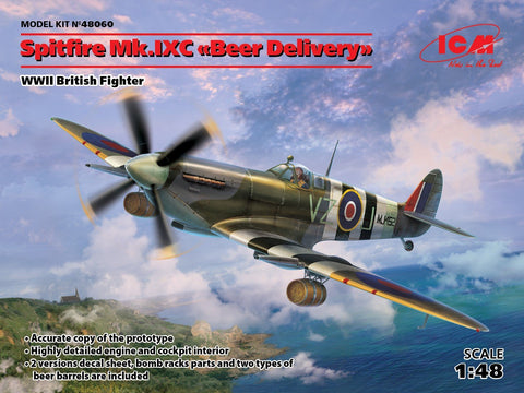 ICM Aircraft 1/48 WWII British Spitfire Mk IXC Beer Delivery Fighter Kit