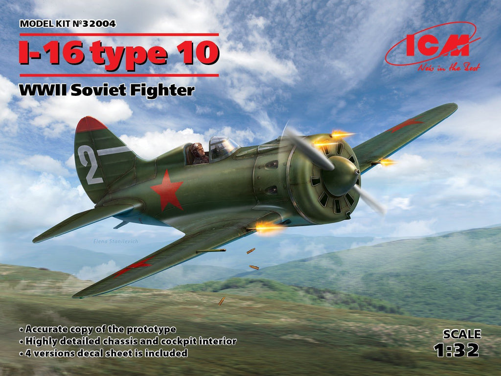 ICM Aircraft 1/32 WWII Soviet I16 Type 10 Fighter Kit