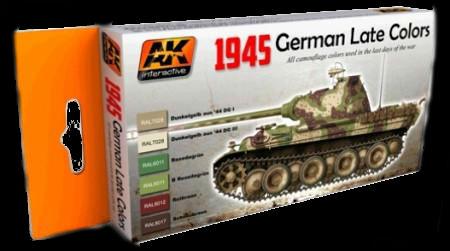 AK Interactive 1945 German Late War Acrylic Paint Set (6 Colors) 17ml Bottles