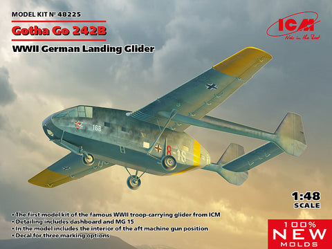ICM 1/48 Gotha Go 242B, WWII German Landing Glider (100% new molds)  Kit