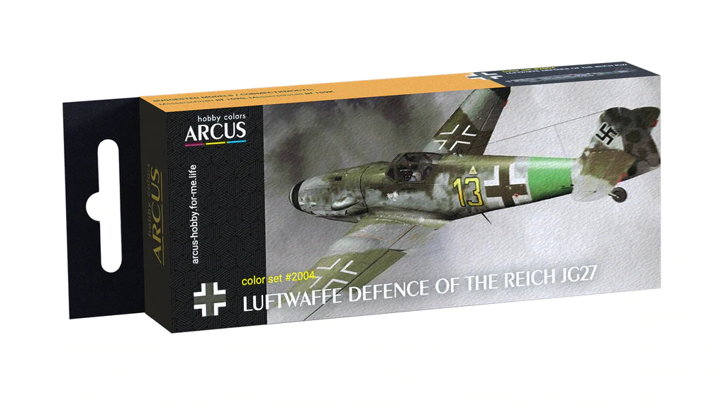 ARCUS Luftwaffe Late-WWII Defense of The Reich JG27 Aircraft Enamel Paint Set (6 Colors) 10ml Bottles