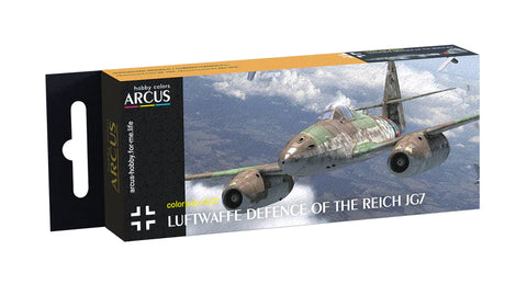ARCUS Luftwaffe Late-WWII Defense of The Reich JG7 Aircraft Enamel Paint Set (6 Colors) 10ml Bottles