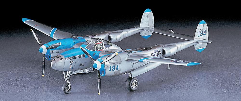 Hasegawa Aircraft 1/48 P38J Lightning Aircraft Kit