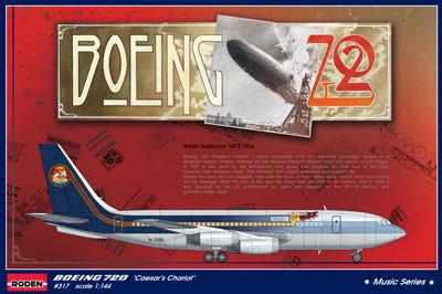Roden Aircraft 1/144 B720 Caesar's Chariot Led Zeppelin Tour Passenger Airliner Kit