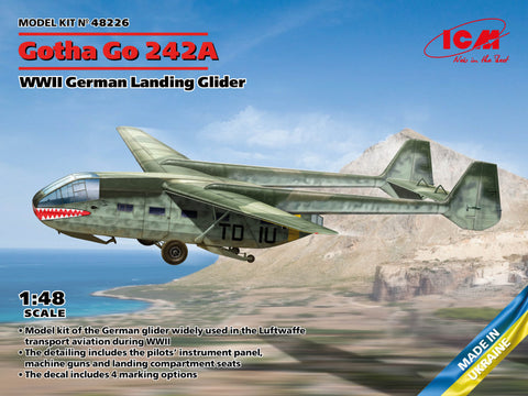 ICM 1/48 Gotha Go 242B, WWII German Landing Glider Kit (100% new molds)