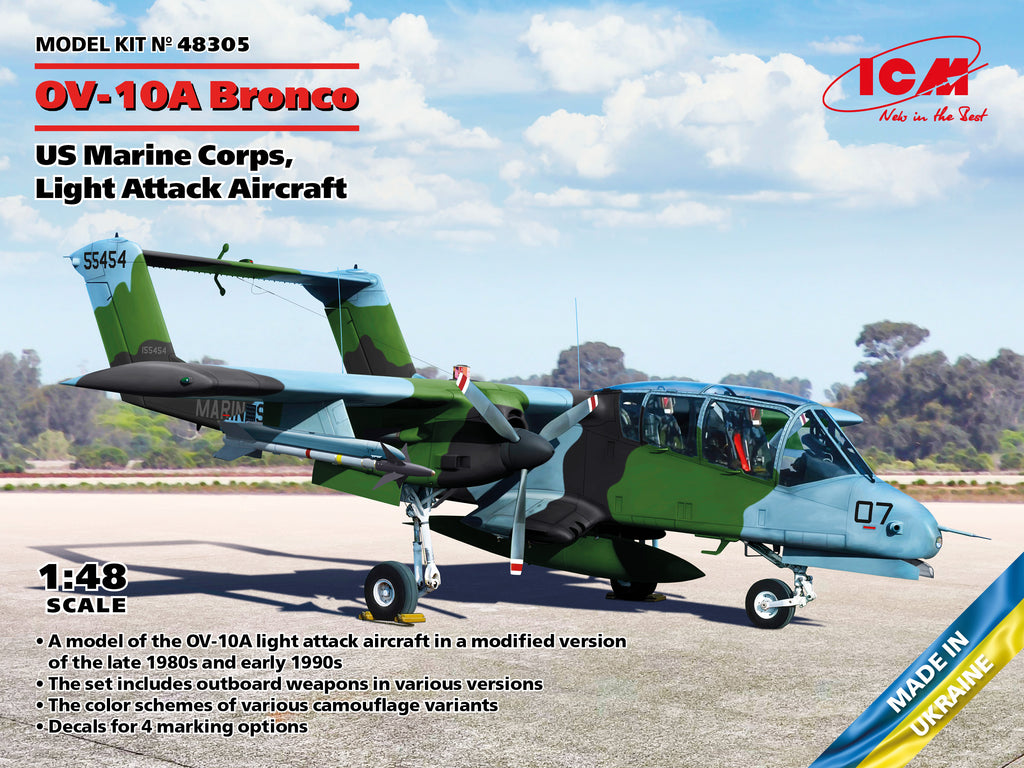ICM 1/48 US Marine Corps OV10A Bronco Light Attack Aircraft Kit