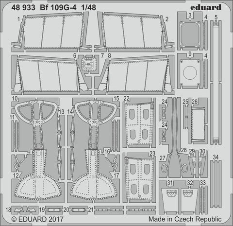 Eduard Details 1/48 Aircraft - Bf109G4 for EDU