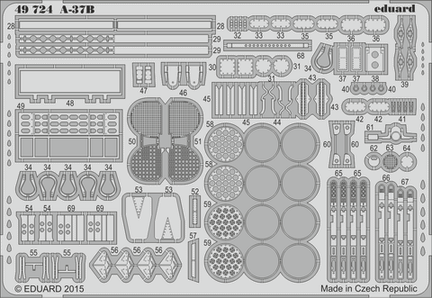 Eduard Details 1/48 Aircraft- A37B for TSM (Painted Self Adhesive)