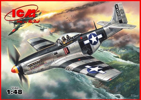 ICM 1/48 WWII USAF P51K Mustang Fighter Kit