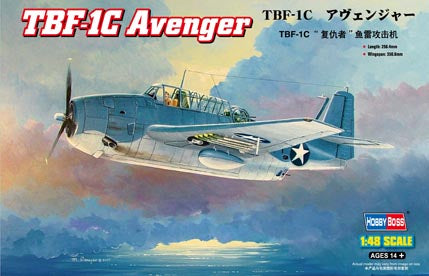 Hobby Boss Aircraft 1/48 TBF-1C Avenger Kit