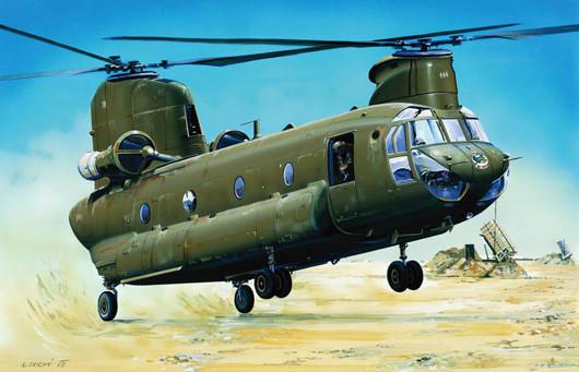 Trumpeter Aircraft 1/72 CH47D Chinook Helicopter Kit