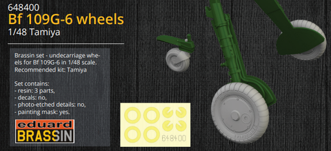 Eduard 1/48 Bf109G6 Wheels for TAM (Mask & Resin) Kit