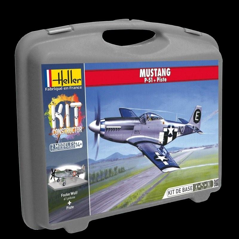Heller Aircraft 1/72 P51D Mustang Aircraft w/Paint & Glue Kit