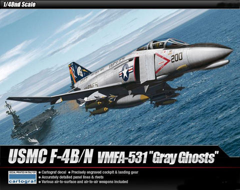 Academy Aircraft 1/48 F4B/N WMFA531 Gray Ghosts USMC/USN Fighter Kit