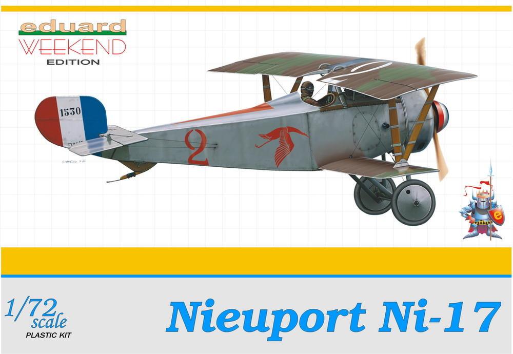 Eduard Aircraft 1/72 Nieuport Ni17 BiPlane 1916 Wkd Edition Kit