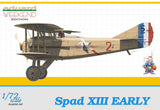 Eduard Aircraft 1/72 Spad XIII Early C1 BiPlane Wkd Edition Kit