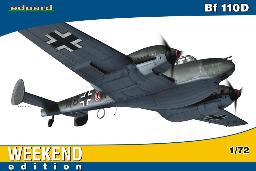 Eduard Aircraft 1/72 Bf110D Fighter Wkd Edition Kit