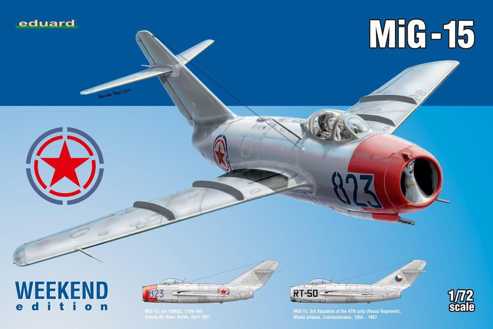 Eduard Aircraft 1/72 MiG15 Fighter Wkd Edition Kit