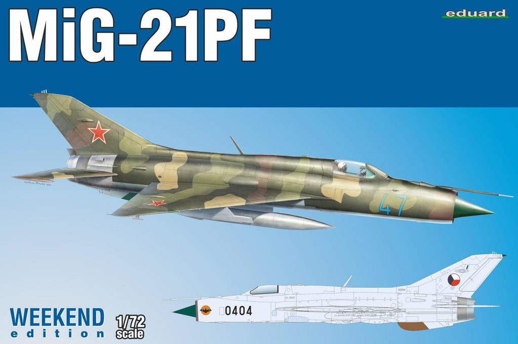 Eduard 1/72 MiG21PF Soviet Cold War Jet Fighter Wkd Edition Kit