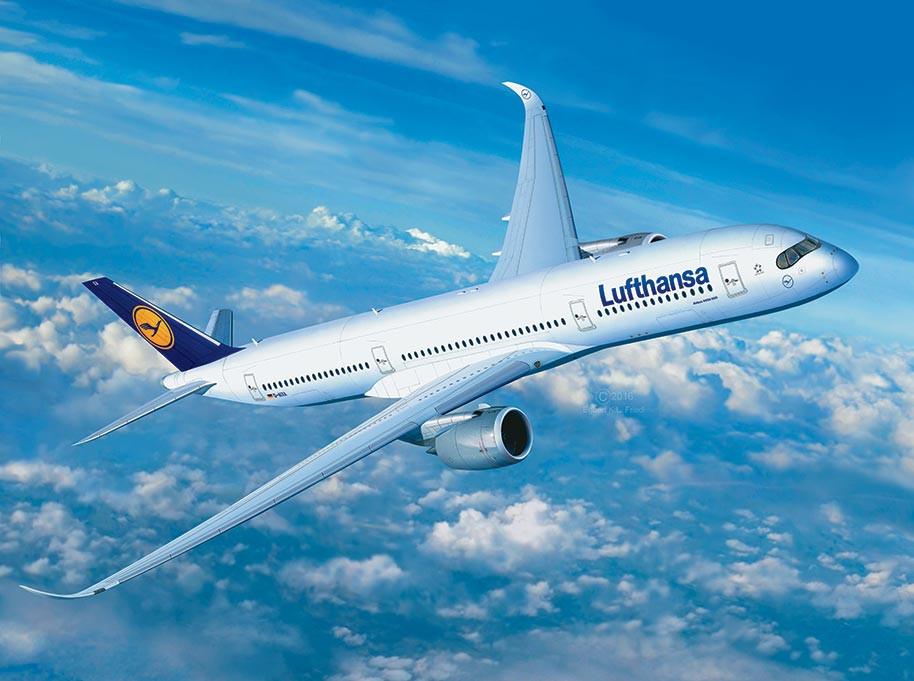 Amazon.com: Revell 03881 1:144 Airbus A350-900 Lufthansa New