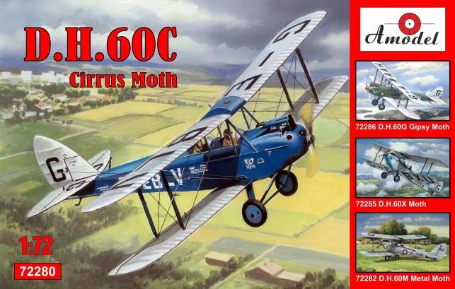 A Model From Russia 1/72 DH60C Cirrus Moth 2-Seater Biplane Kit