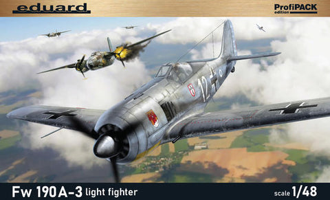 Eduard 1/48 WWII Fw190A3 German Light Fighter (Profi-Pack Plastic Kit)