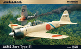 Eduard 1/48 WWII A6M2 Zero Type 21 IJN Fighter (Profi-Pack Plastic Kit)