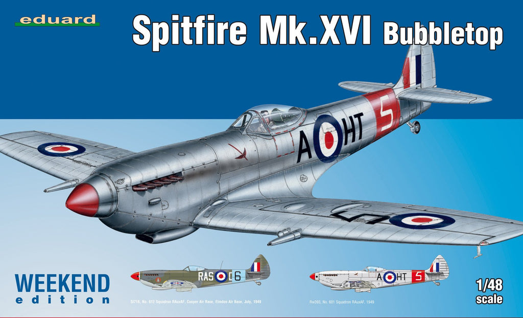 Eduard Aircraft 1/48 Spitfire Mk XVI Bubbletop Fighter Wkd Edition Kit