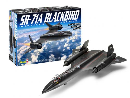 Revell-Monogram Aircraft 1/48 SR71A Blackbird Stealth Jet Kit