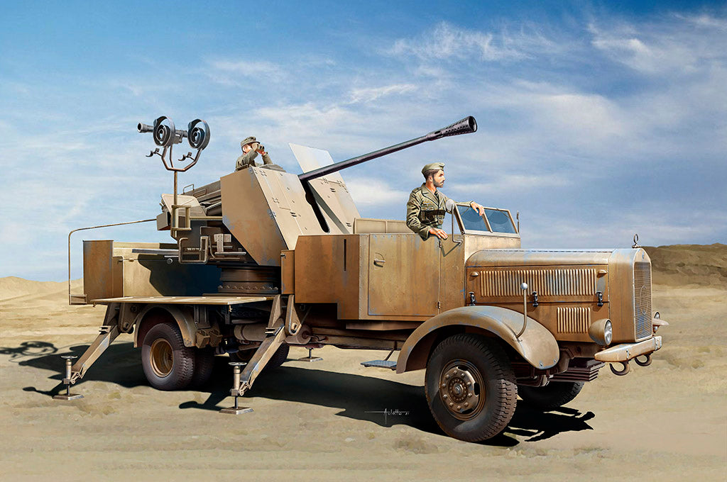Trumpeter 1/35 L4500A Military Truck w/5cm Flak 41/1 Gun Kit