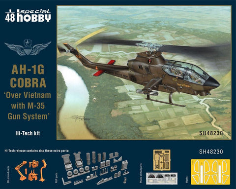Special Hobby 1/48 AH1G Cobra US Army Helicopter over Vietnam w/M35 Gun System (Hi-Tech) Kit